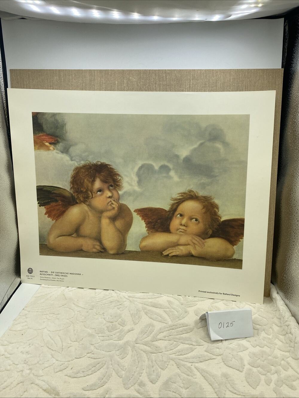Raffaello Madonna Sistina (Particolare) Picture Print W/Borders 18.5X15”